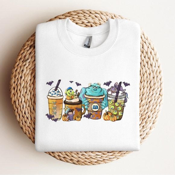 Handmade Tops - Monsters Inc Coffee Sweatshirt